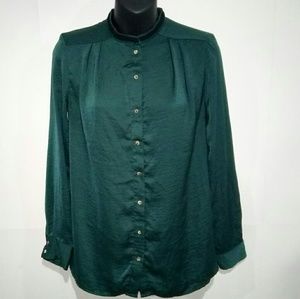 H&M Women's Green 2 Long Sleeve Blouse Shirt Top